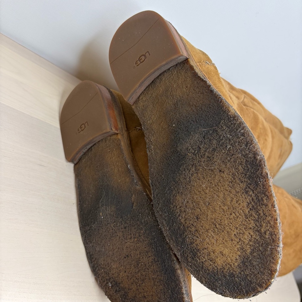 UGG Women's Brown Over the Knee Suede Boots - Picture 7 of 12
